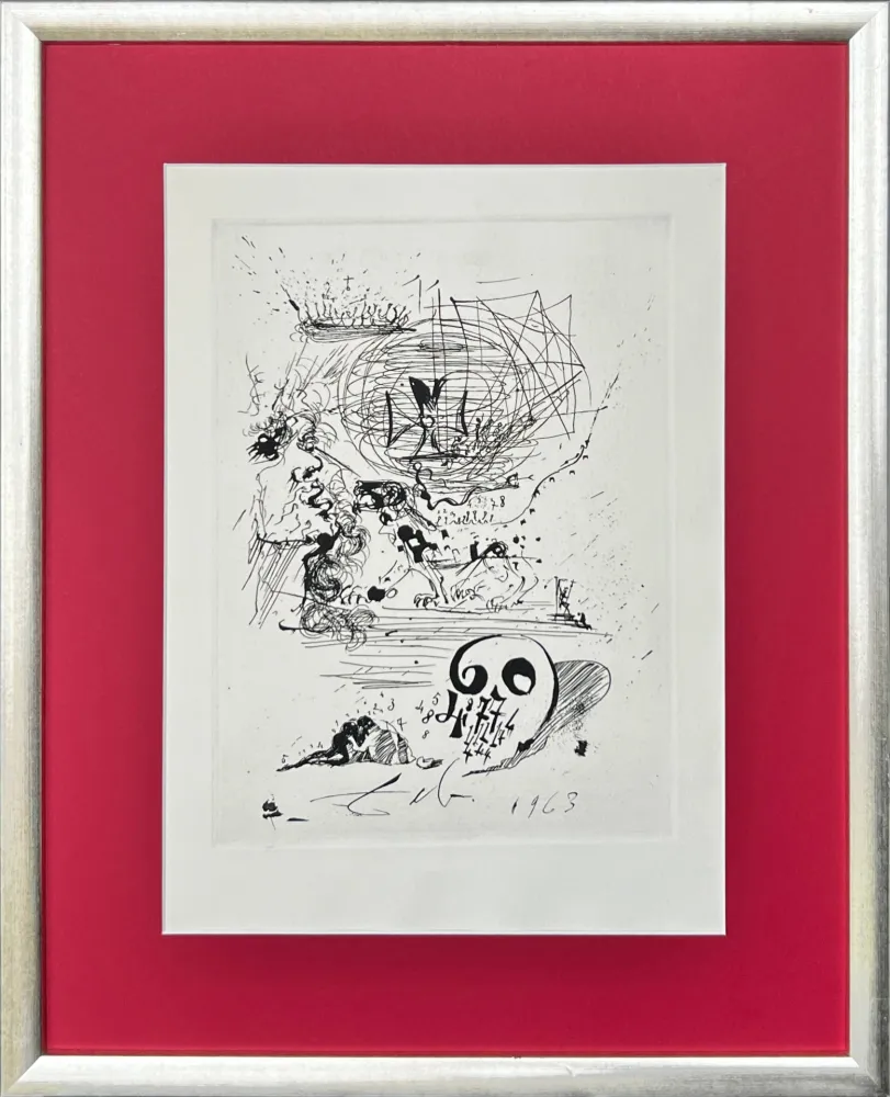 Engraving Dali - Study for a Second Dream