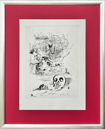 Engraving Dali - Study for a Second Dream