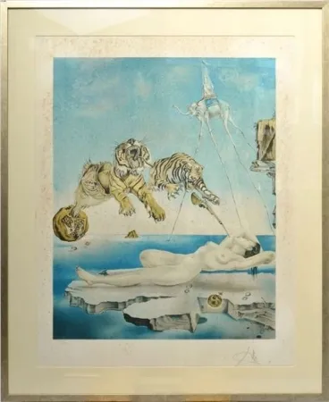 Lithograph Dali - Sueño causado por el vuelo de una abeja en torno a una granada un segundo antes de despertar