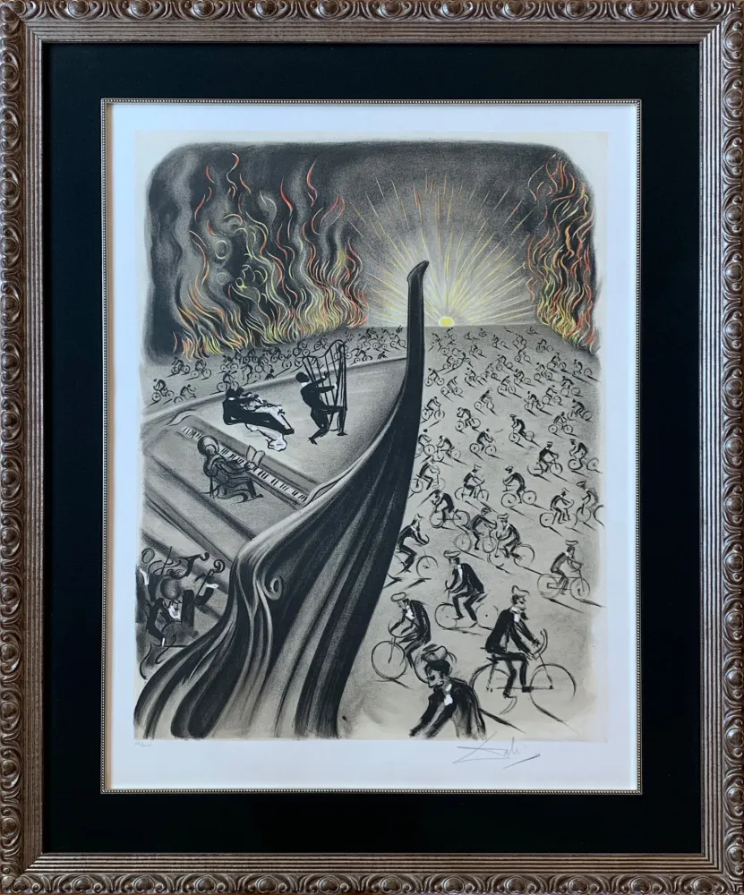 Lithograph Dali - Symphony Bicyclette – Bicycle Symphony