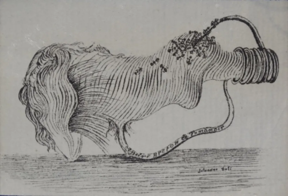 Etching Dali - Tamanoir - André Breton