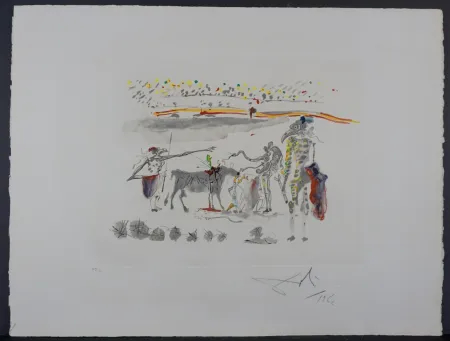 Etching Dali - Tauramachie Surrealiste The Parrots