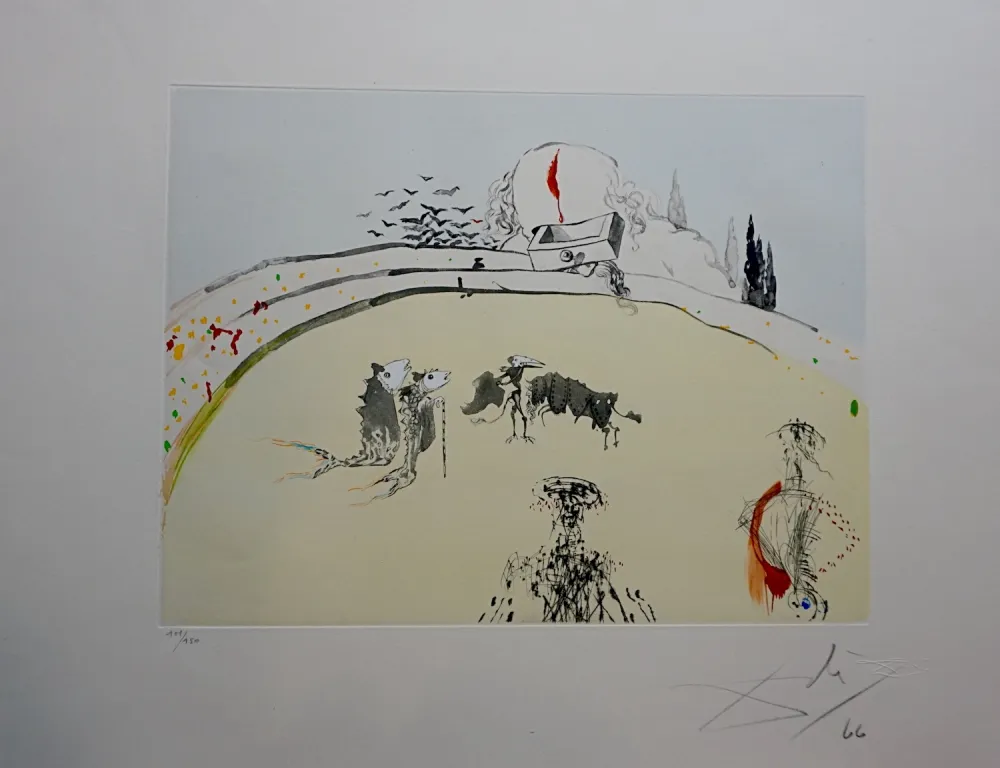 Etching Dali - Tauromachie Surrealiste Bullfight With Drawer