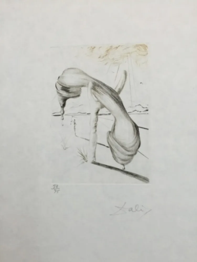 Etching And Aquatint Dali - Telephone mou