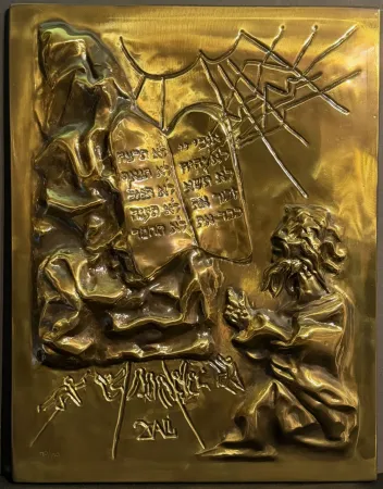 Multiple Dali - The 10 Commandments Gold Bas Relief