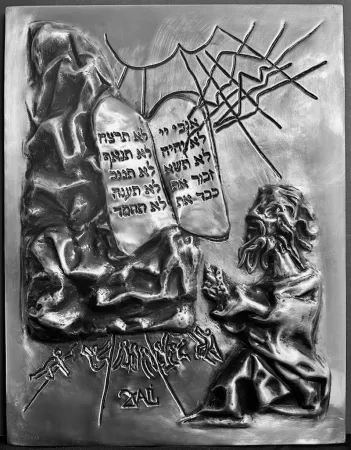 Relief Dali - The 10 Commandments Platinum Bas Relief