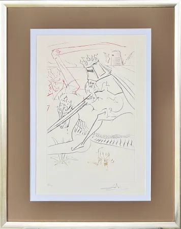 Drypoint Dali - The Black Knight