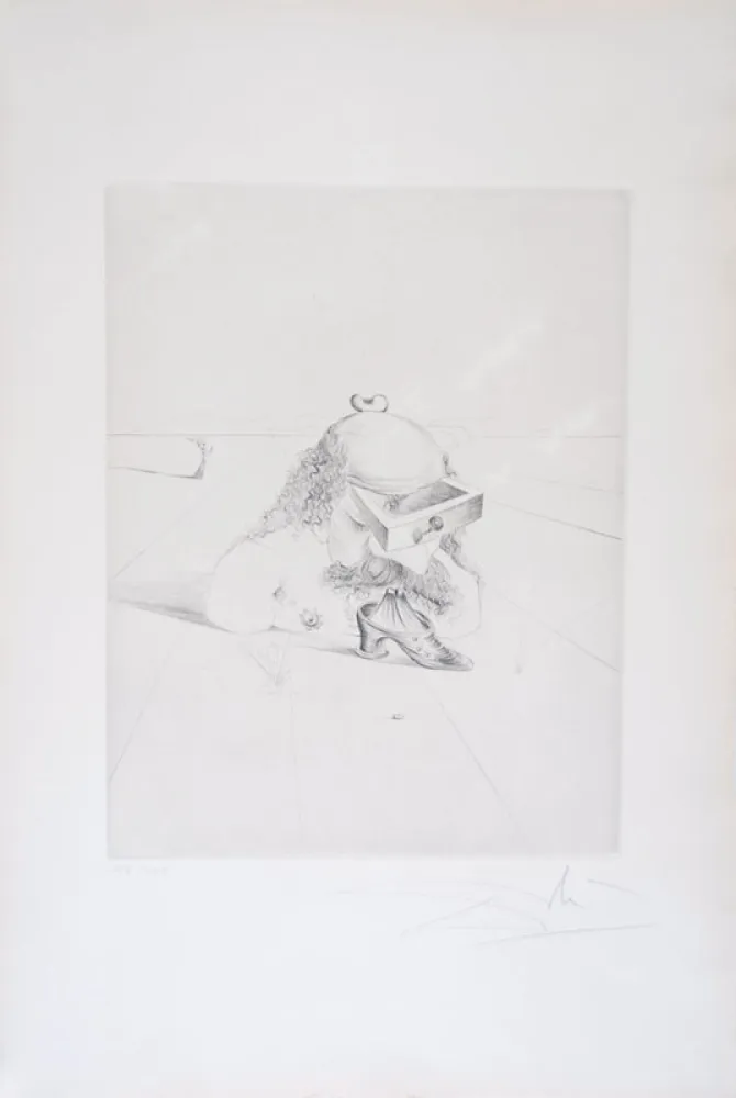 Drypoint Dali - The Bureaucrat - Le Bureaucrate