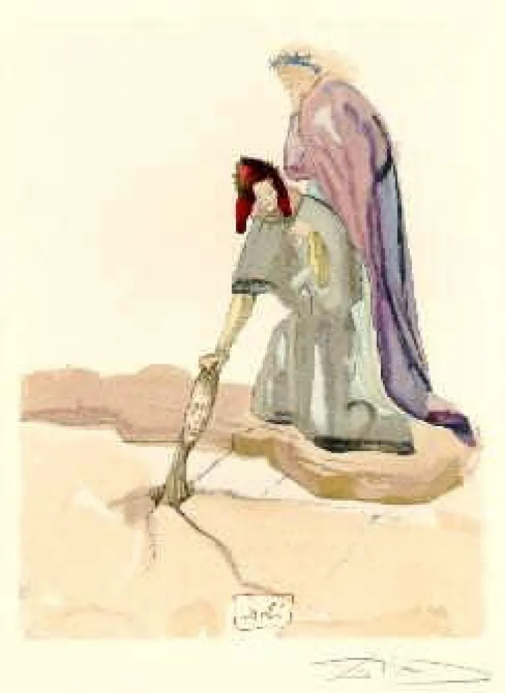 Lithograph Dali - The Divine Comedy - Hell - Chant 32