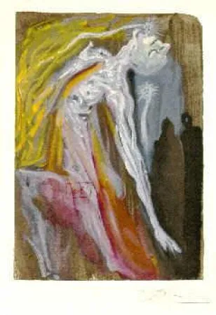 Lithograph Dali - The Divine Comedy - Hell - Chant 9