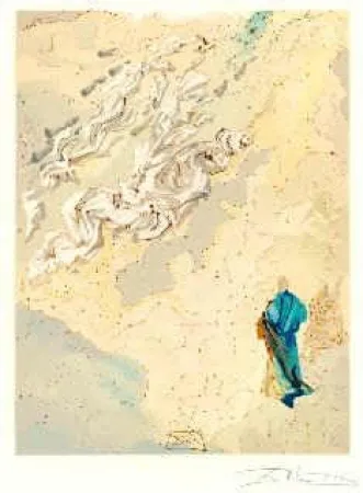 Lithograph Dali - The Divine Comedy - Paradise - Chant 20