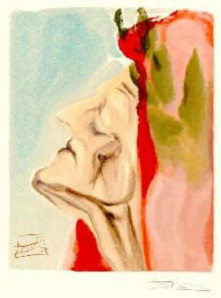 Lithograph Dali - The Divine Comedy - Paradise - Chant 7