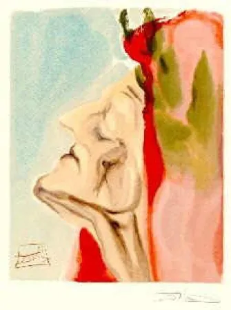 Lithograph Dali - The Divine Comedy - Paradise - Chant 7