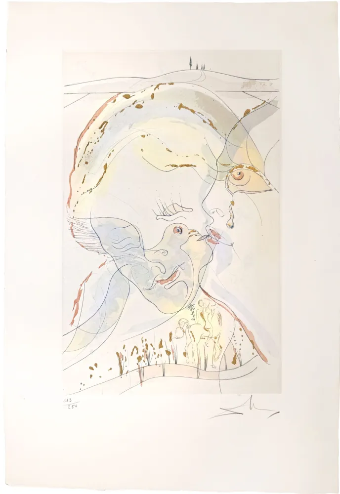 Drypoint Dali - THE DOVELIKE EYES OF THE BRIDE