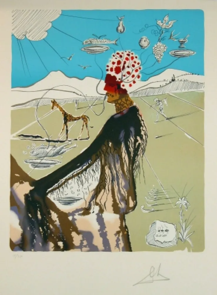 Lithograph Dali - The Earth Goddess (The Chef)