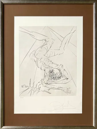 Engraving Dali - The Fall