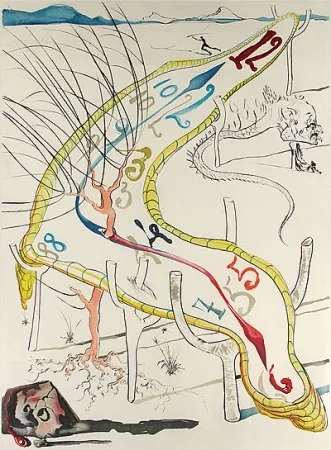 Etching Dali - The frozen watches of space time