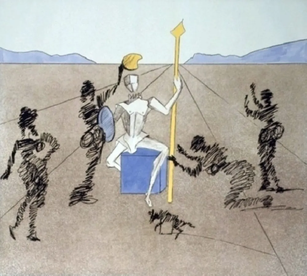 Etching And Aquatint Dali - The Helmet Of Mandrino