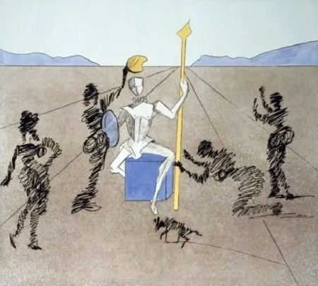 Etching And Aquatint Dali - The Helmet Of Mandrino