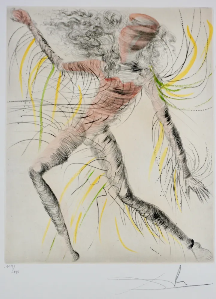 Etching Dali - The Hippies The Cosmonaut