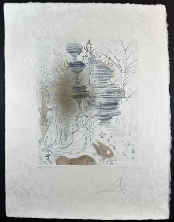 Etching Dali - The Hippies The Pagoda