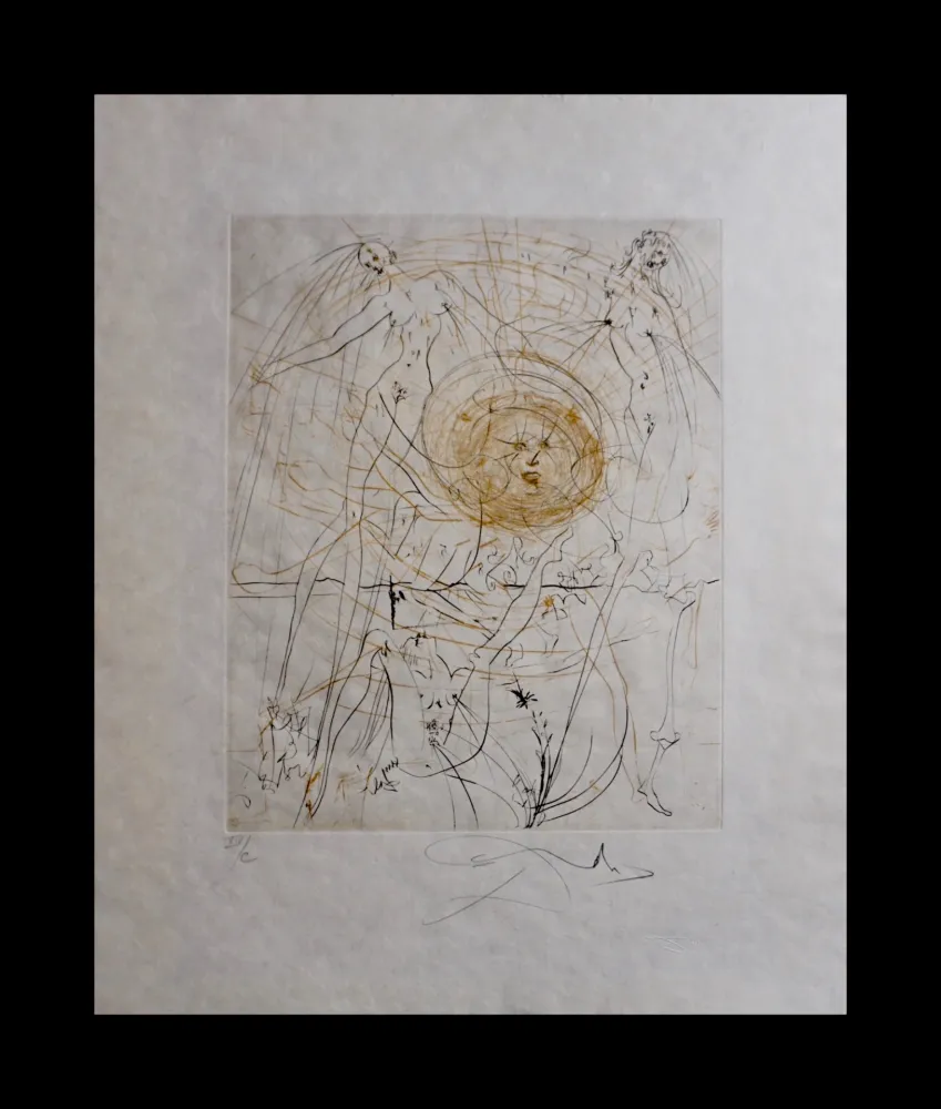 Etching Dali - The Hippies The Sun