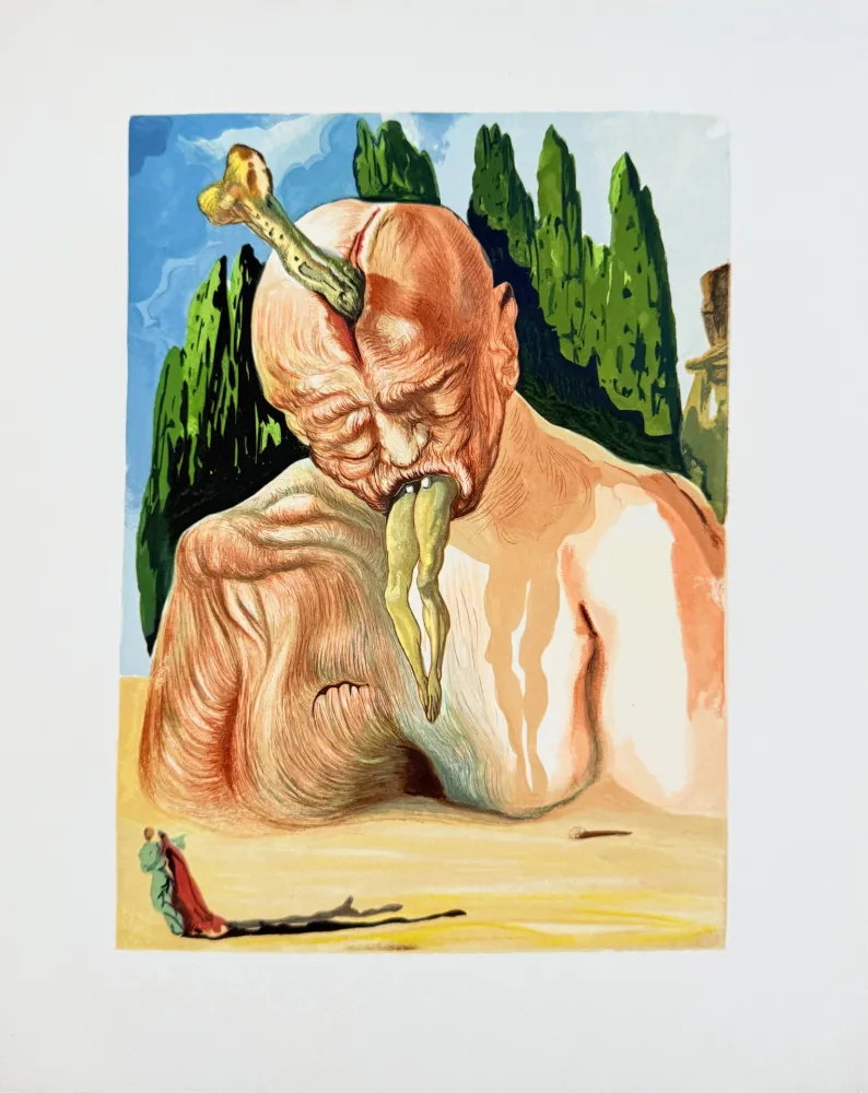 Woodcut Dali - The Inferno, Canto 27 - Un diable logicien