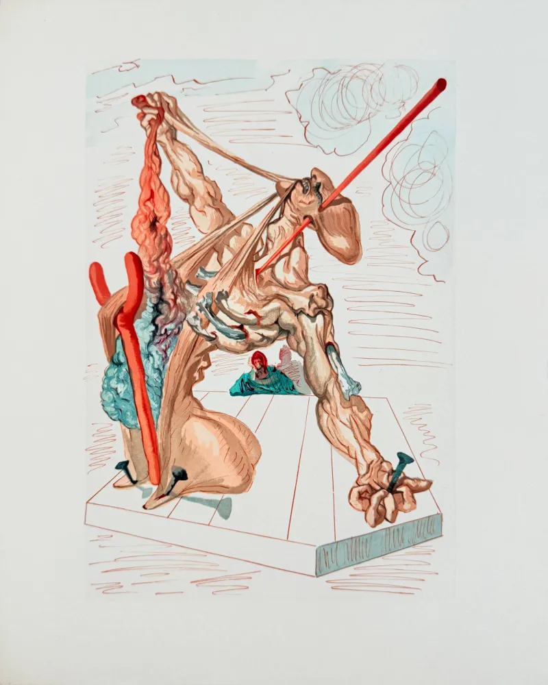 Woodcut Dali - The Inferno, Canto 29 - The Personators