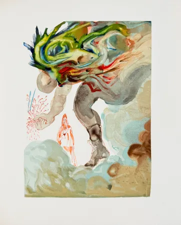 Woodcut Dali - The Inferno, Canto 31 - Les Géants