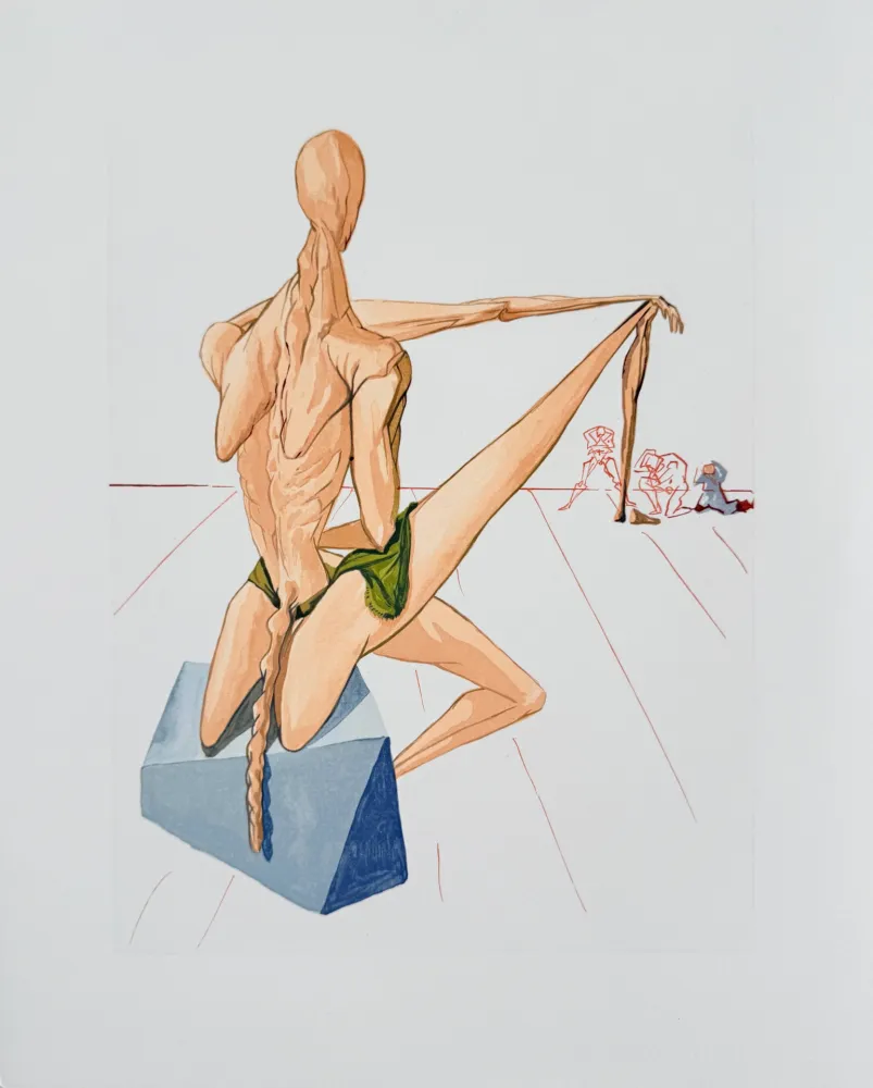 Woodcut Dali - The Inferno, Canto 5 - Minos