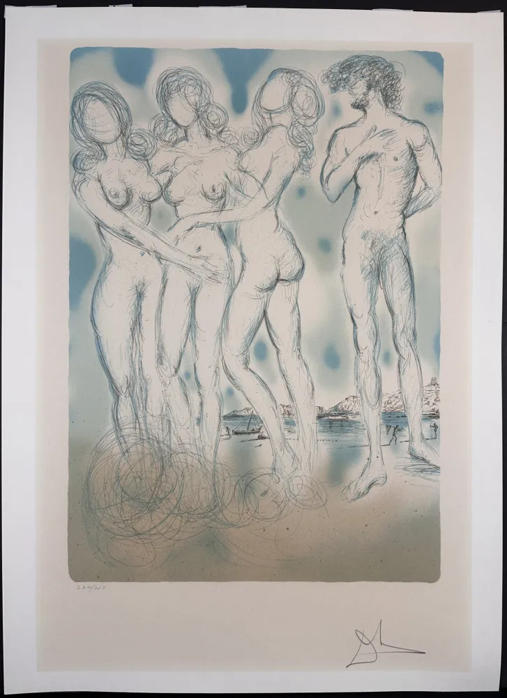 Lithograph Dali - The Judgment of Paris