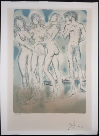Lithograph Dali - The Judgment of Paris