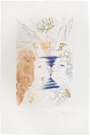 Drypoint Dali - The kiss