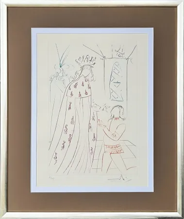 Drypoint Dali - The Knighting of Lancelot