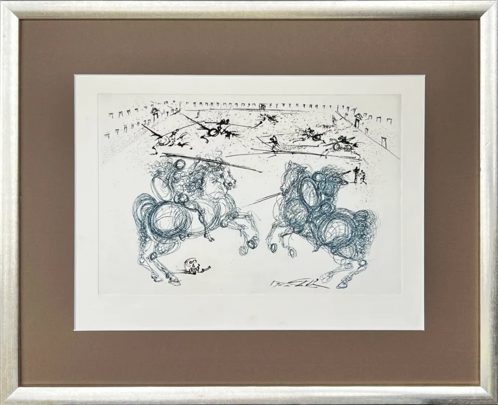 Engraving Dali - The Knights
