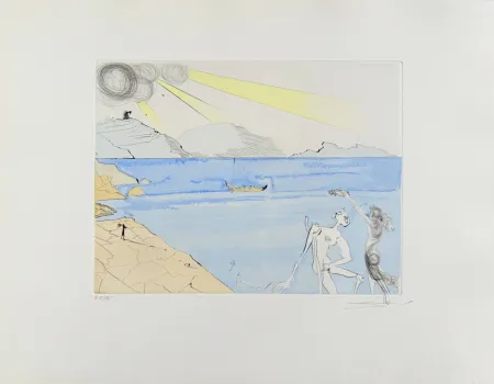 Engraving Dali - The Laurels of Happiness