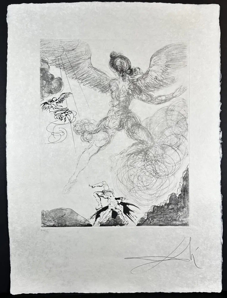 Etching Dali - The Mythology Icarus