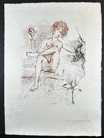 Etching Dali - The Mythology Narcissus