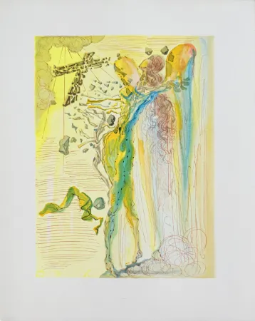 Woodcut Dali - The Paradise, Canto 12 - L'Eclat des corps glorieux