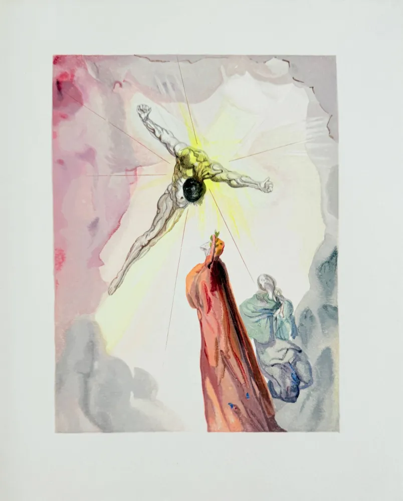 Woodcut Dali - The Paradise, Canto 14 - Apparition du Christ