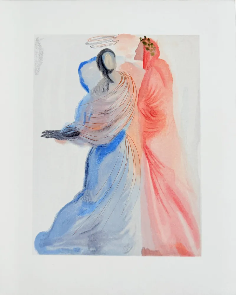 Woodcut Dali - The Paradise, Canto 18 - La Splendeur de Béatrice