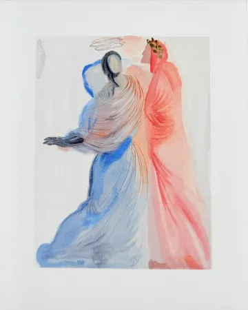 Woodcut Dali - The Paradise, Canto 18 - La Splendeur de Béatrice