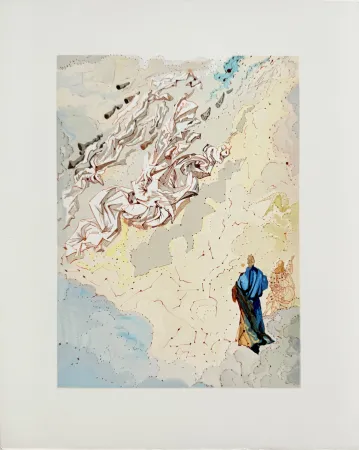 Woodcut Dali - The Paradise, Canto 20 - The Sixth Sphere of Jupiter