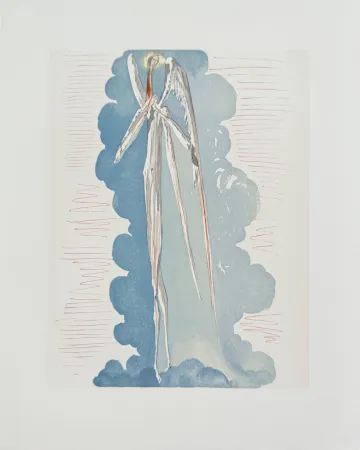 Woodcut Dali - The Paradise, Canto 22 - The Angel of the Seventh Sphere