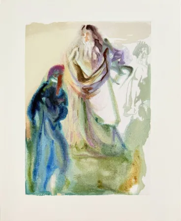 Woodcut Dali - The Paradise, Canto 28 - The Movement Toward God