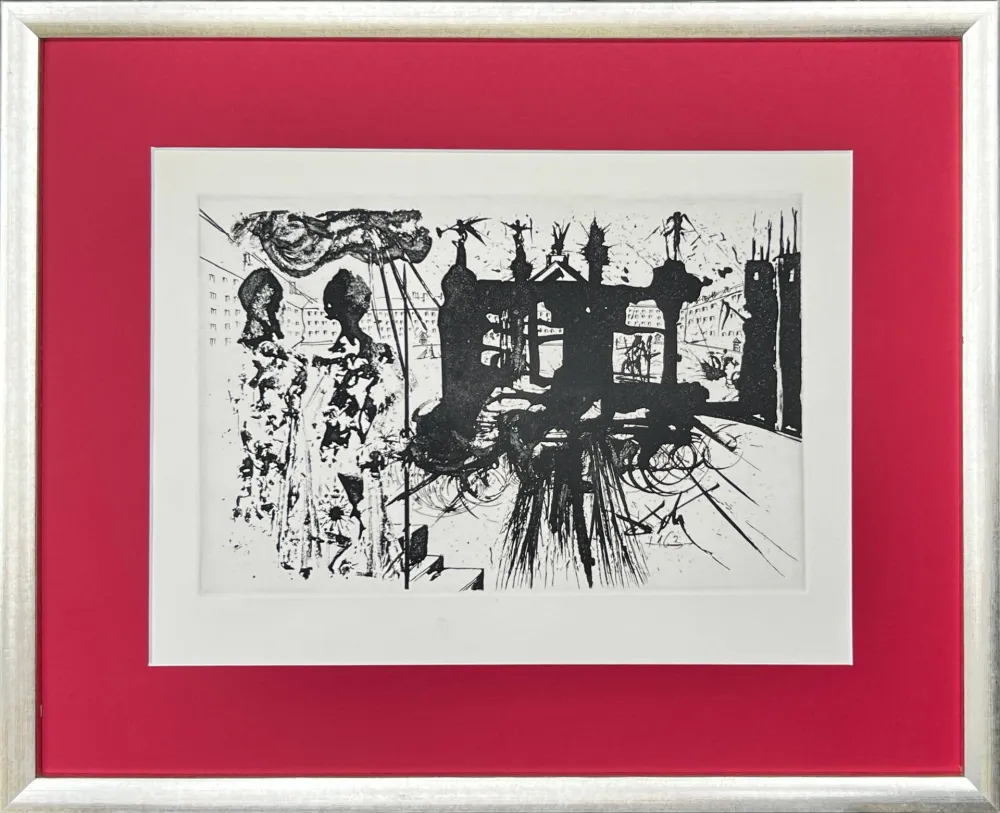 Engraving Dali - The Portico