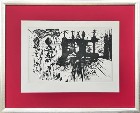 Engraving Dali - The Portico