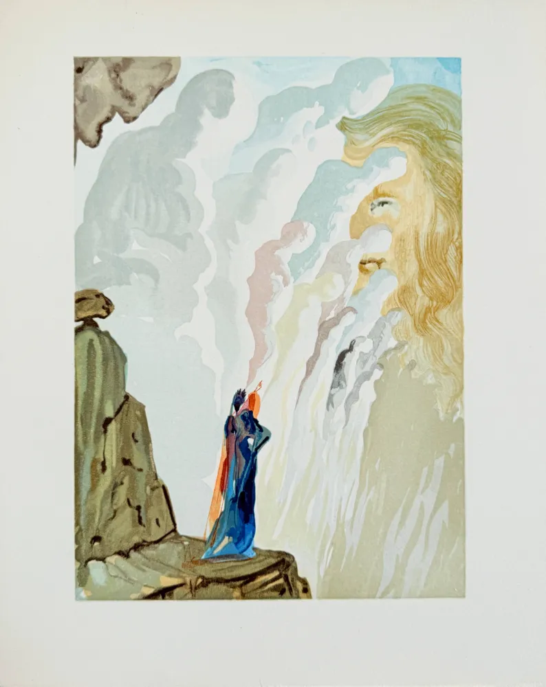Woodcut Dali - The Purgatory, Canto 12 - The Beauty of Sculptures
