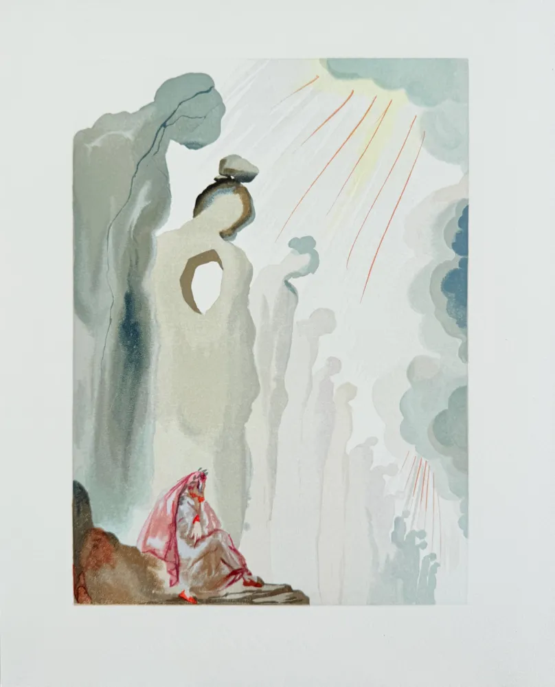 Woodcut Dali - The Purgatory, Canto 13 - The Second Terrace