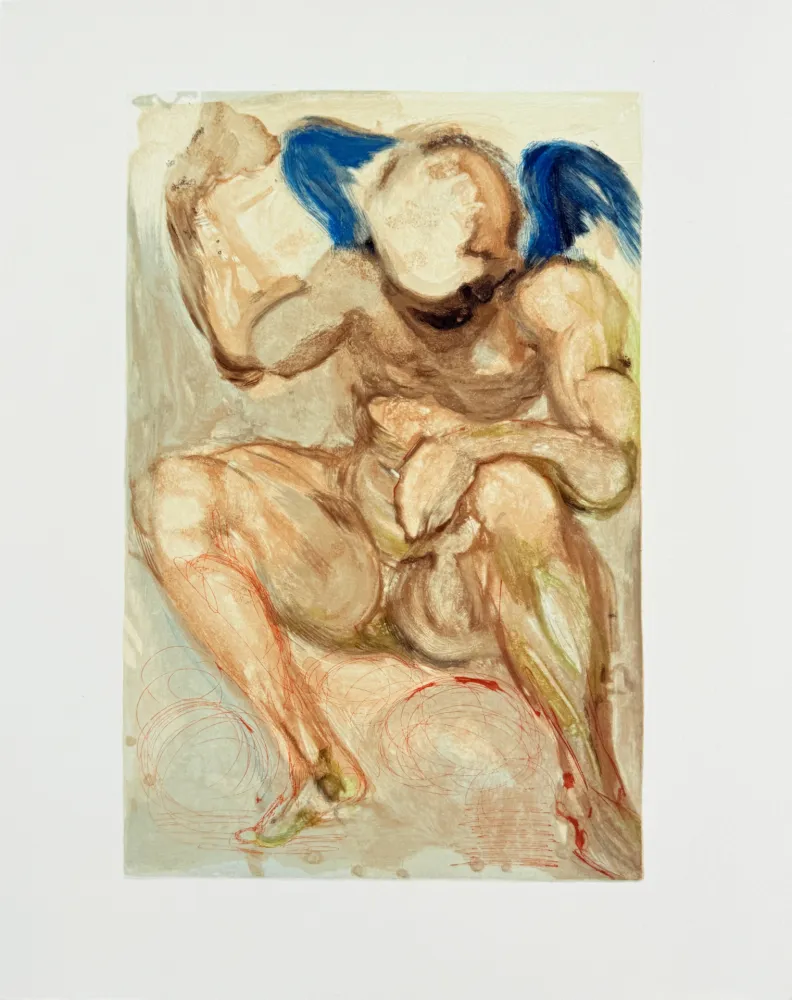 Woodcut Dali - The Purgatory, Canto 15 - Envy